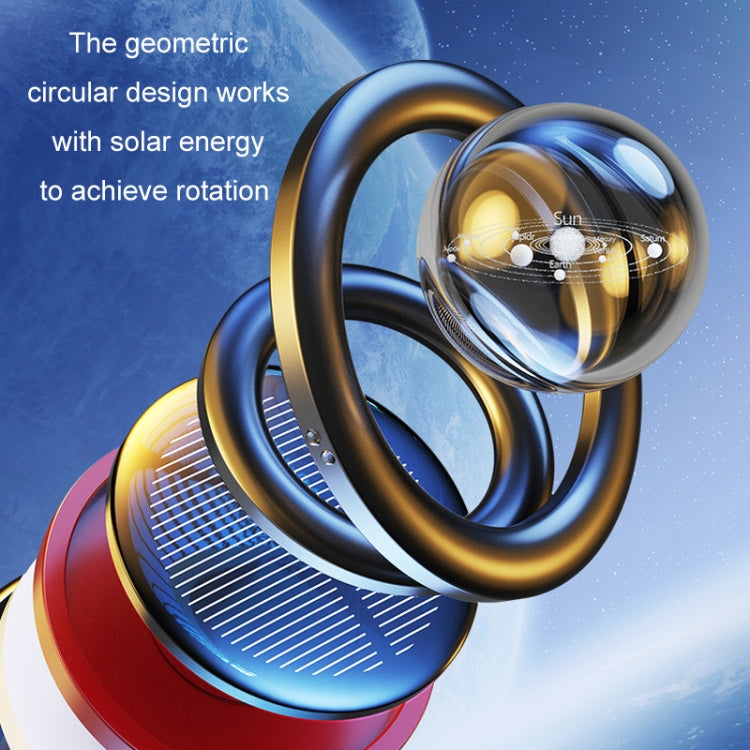 Interstellar Vast Solar Rotating Car Aromatherapy Ornaments, Color: Red - free shipping - PMC Jewellery - Order now!