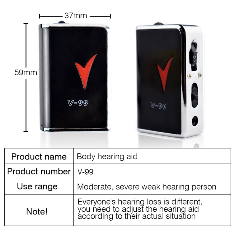 V99 Box Sound Amplifier Aid Hearing Aid Earphone - Hearing Aids by PMC TechLife | Online Shopping South Africa | PMC TechLife | Buy Now Pay Later Mobicred