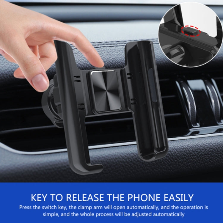 Car Air Outlet Rotatable Snap-on Base Mobile Phone Navigation Bracket(Black) - Car Holders by PMC TechLife | Online Shopping South Africa | PMC TechLife | Buy Now Pay Later Mobicred