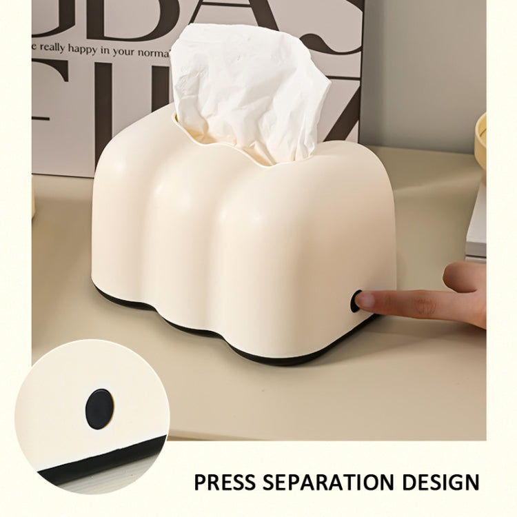 Cloud Tissue Box Tabletop Cream Style Wall Hanging Plastic Napkins Holder(White) - Storage Boxes by PMc TechLife | Online Shopping South Africa | PMc TechLife | Buy Now Pay Later Mobicred