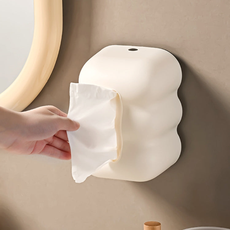 Cloud Tissue Box Tabletop Cream Style Wall Hanging Plastic Napkins Holder(White) - Storage Boxes by PMc TechLife | Online Shopping South Africa | PMc TechLife | Buy Now Pay Later Mobicred