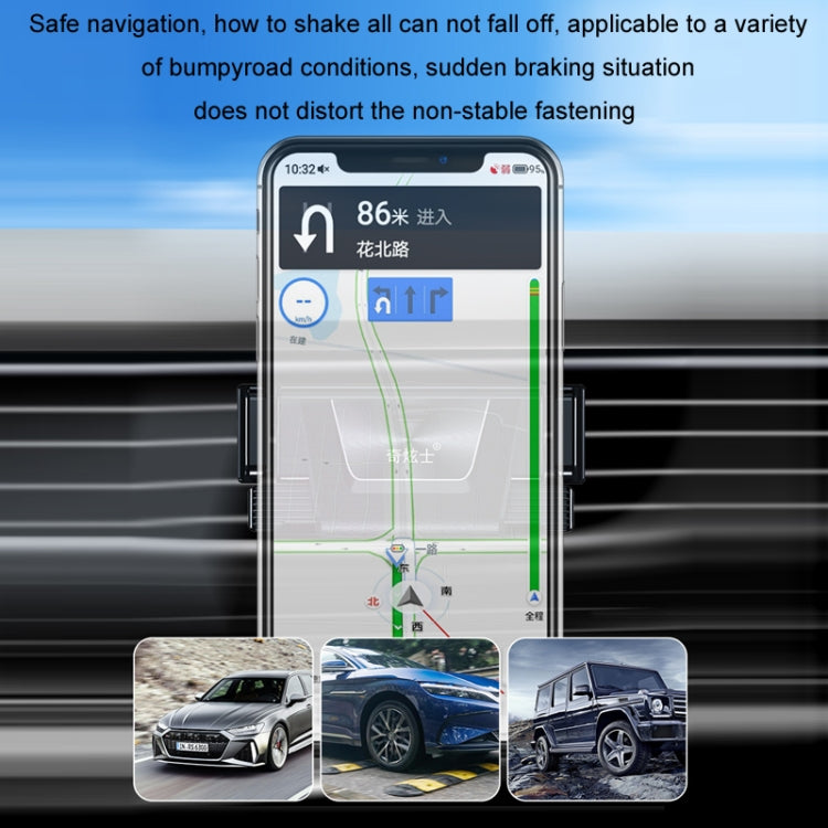 Car Air Outlet Mobile Phone Navigation Fixed Bracket(Black) - Car Holders by PMC TechLife | Online Shopping South Africa | PMC TechLife | Buy Now Pay Later Mobicred