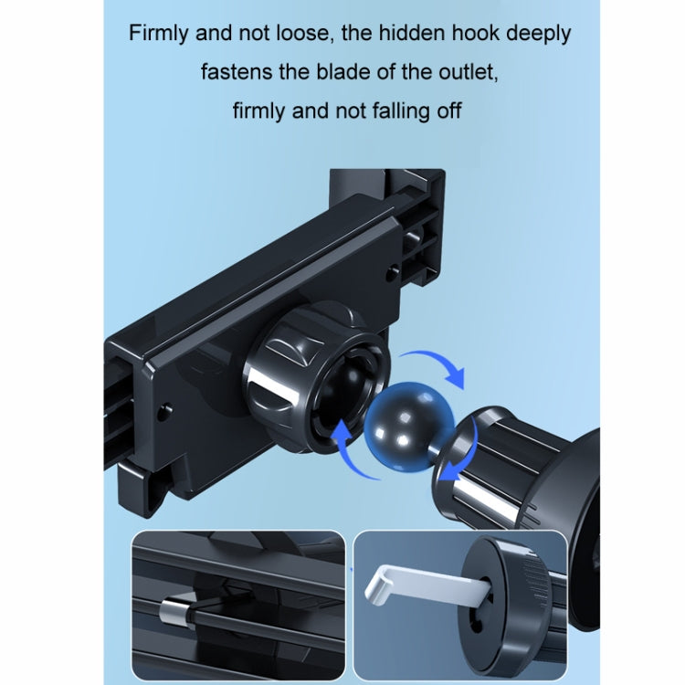 Car Air Outlet Mobile Phone Navigation Fixed Bracket(Black) - Car Holders by PMC TechLife | Online Shopping South Africa | PMC TechLife | Buy Now Pay Later Mobicred