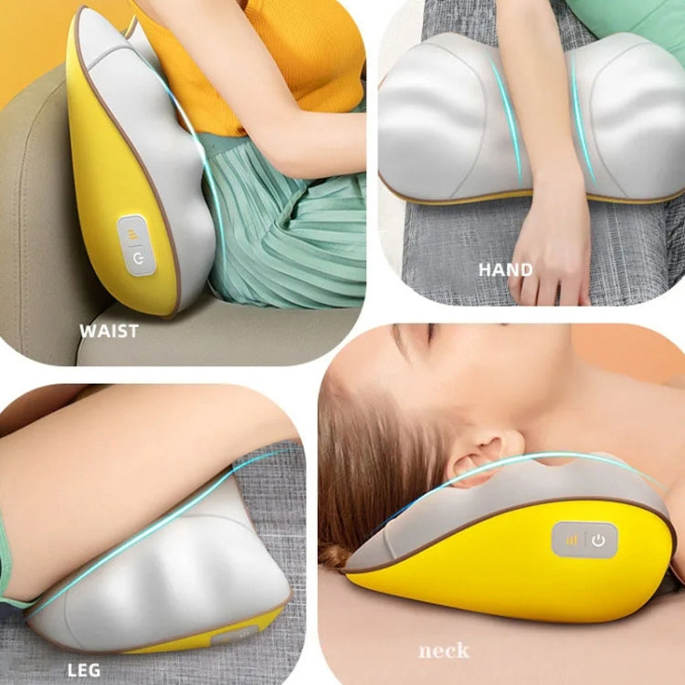 Waist And Back Massager Lumbar Vertebra Car Neck Massage Pillow, Specification: Charging Model Gray - free shipping - PMC TechLife - Order now!