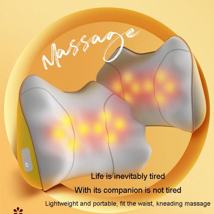 Waist And Back Massager Lumbar Vertebra Car Neck Massage Pillow, Specification: Wired Model Yellow - free shipping - PMC TechLife - Order now!