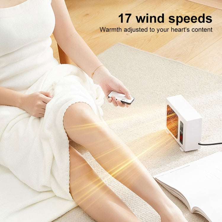 600W Desktop Electric Heater PTC Fast Heating Energy Saving Warm Fan With Remote Control(EU Plug) - Electric Heaters by PMC TechLife | Online Shopping South Africa | PMC TechLife | Buy Now Pay Later Mobicred