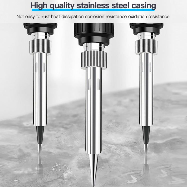 10pcs/ Set 80W Internal Heating Welding Digital Display Soldering Iron Temperature Adjustment Set, Model: Black US Plug - Electric Soldering Iron by PMc TechLife | Online Shopping South Africa | PMc TechLife | Buy Now Pay Later Mobicred