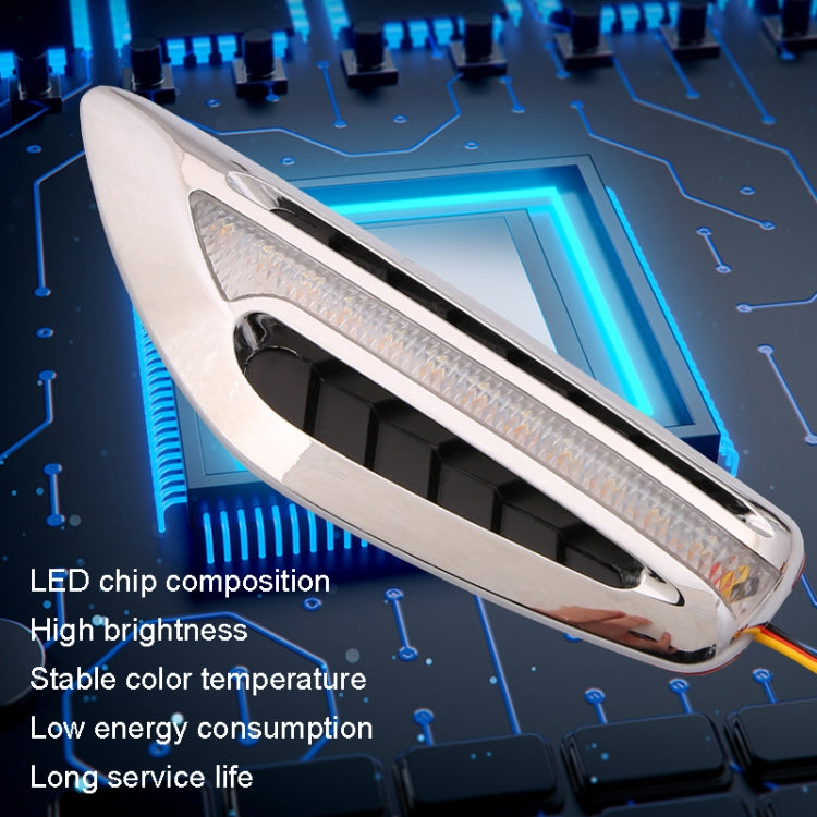 2pcs Car Fender Blade Dynamic Side Marker Lights 12V LED High Bright Daytime Running Lights(Blue) - Running Lights by PMC TechLife | Online Shopping South Africa | PMC TechLife | Buy Now Pay Later Mobicred