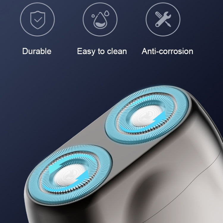 Double-head Mini Magnetic Shaver Portable Men Electric Shaver(Silver Black) - free shipping - PMC TechLife - Order now!