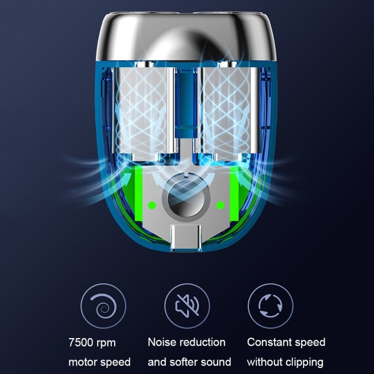 Double-head Mini Magnetic Shaver Portable Men Electric Shaver(Royal Blue) - Electric Shavers by PMC TechLife | Online Shopping South Africa | PMC TechLife | Buy Now Pay Later Mobicred