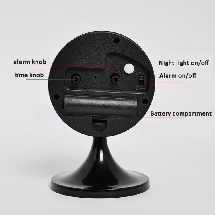 Metal Retro Silent Table Alarm Clock Student Bedside Clock With Night Light(Milk White) - Novelty Clock by PMc TechLife | Online Shopping South Africa | PMc TechLife | Buy Now Pay Later Mobicred