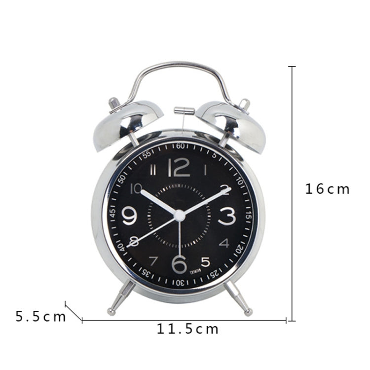 4.5 Inch Electroplated Metal Ring Bell Alarm Clock Quartz Clock With Night Light ?, Style: Green - Novelty Clock by PMc TechLife | Online Shopping South Africa | PMc TechLife | Buy Now Pay Later Mobicred