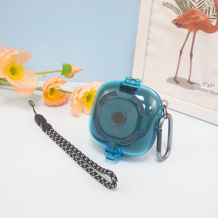 For Beats Fit Pro Transparent PC Hard Shell Earphone Protective Case with Lanyard(Transparent Blue) - Other Case by PMC Jewellery | Online Shopping South Africa | PMC Jewellery | Buy Now Pay Later Mobicred