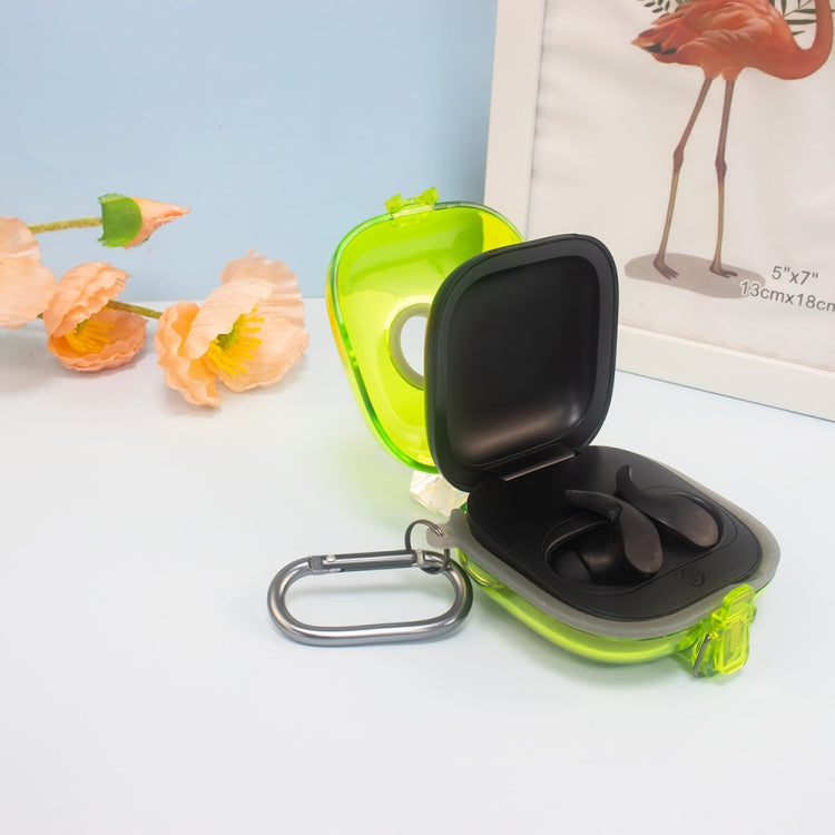 For Beats Fit Pro Transparent PC Hard Shell Earphone Protective Case with Lanyard(Transparent Yellow) - Other Case by PMC Jewellery | Online Shopping South Africa | PMC Jewellery | Buy Now Pay Later Mobicred