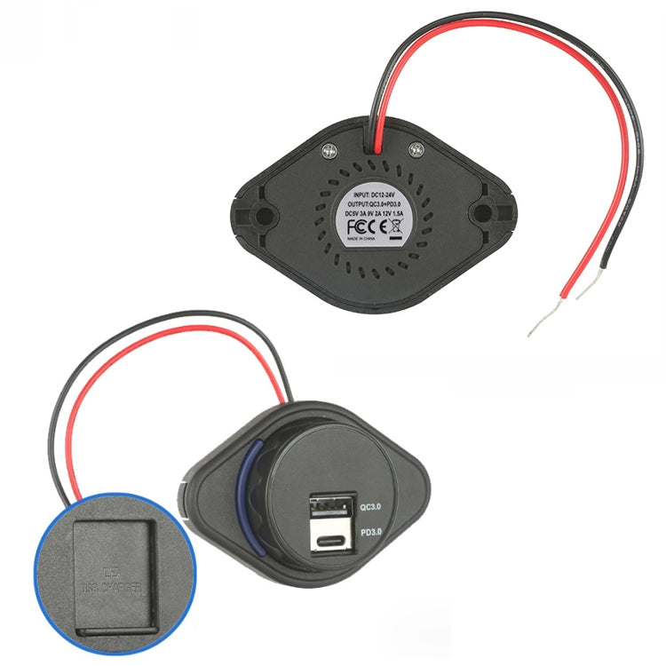 2 in 1 Car Modification Fast Charging USB-C Car Charger(UCC-320 QC3.0+PD) - DIY Modified Charger by PMC TechLife | Online Shopping South Africa | PMC TechLife | Buy Now Pay Later Mobicred