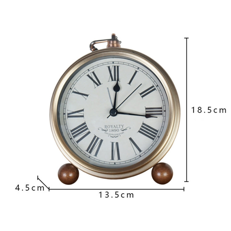 Retro Iron Alarm Clock Simple Desktop Quartz Clock, Style: Milk White - Novelty Clock by PMc TechLife | Online Shopping South Africa | PMc TechLife | Buy Now Pay Later Mobicred