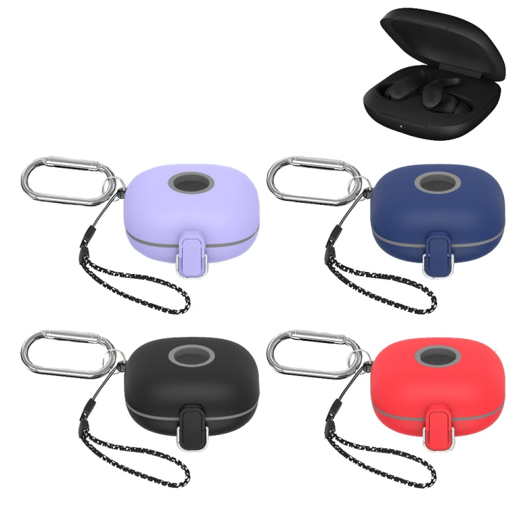 For Beats Fit Pro Switch Type Anti-fall Earphone Protective Case with Buckle Lanyard(Blue) - Other Case by PMC Jewellery | Online Shopping South Africa | PMC Jewellery | Buy Now Pay Later Mobicred