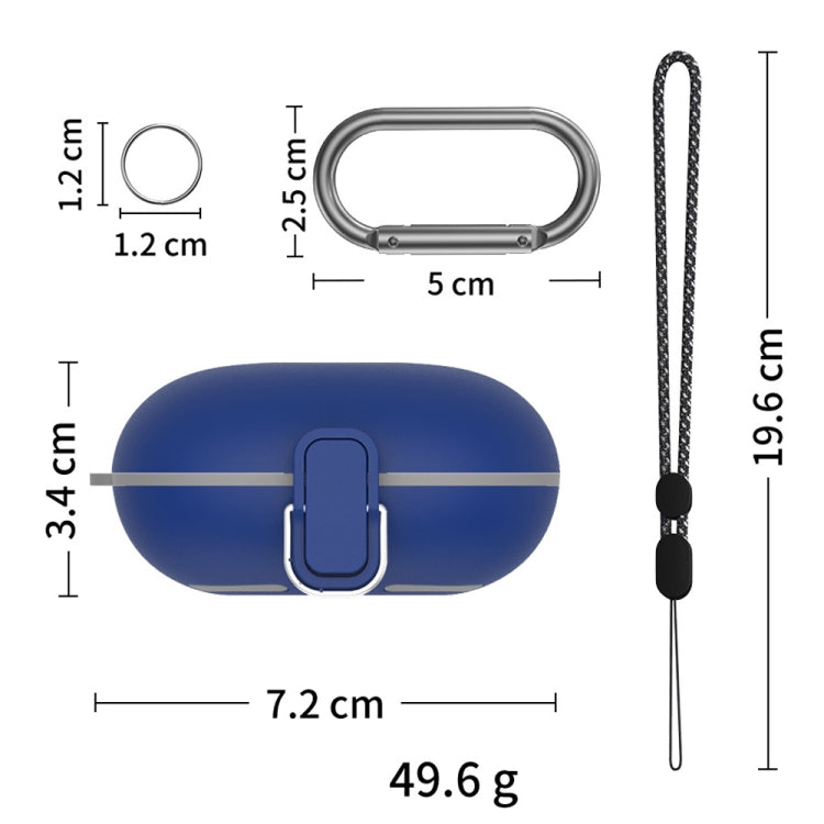 For Beats Fit Pro Switch Type Anti-fall Earphone Protective Case with Buckle Lanyard(Purple) - Other Case by PMC Jewellery | Online Shopping South Africa | PMC Jewellery | Buy Now Pay Later Mobicred