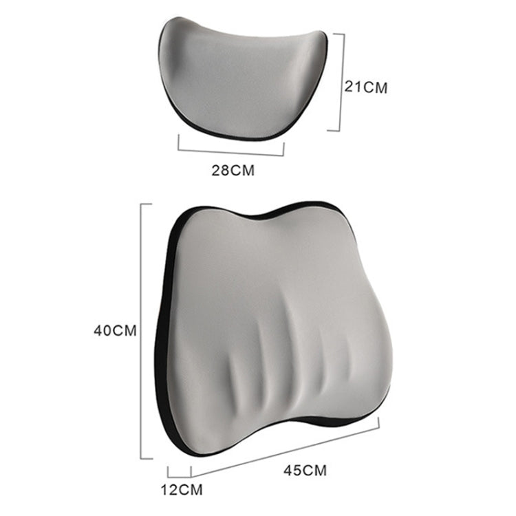 Car Memory Foam Neck Pillow Car Neck Rest Silk Pillow Car Seat Cervical Cushion, Style: Lumbar Pad Gray - Seat Accessories by PMC TechLife | Online Shopping South Africa | PMC TechLife | Buy Now Pay Later Mobicred