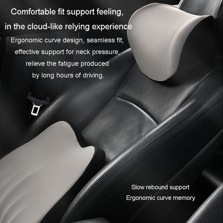 Car Memory Foam Neck Pillow Car Neck Rest Silk Pillow Car Seat Cervical Cushion, Style: Lumbar Pad Coffee - Seat Accessories by PMC TechLife | Online Shopping South Africa | PMC TechLife | Buy Now Pay Later Mobicred
