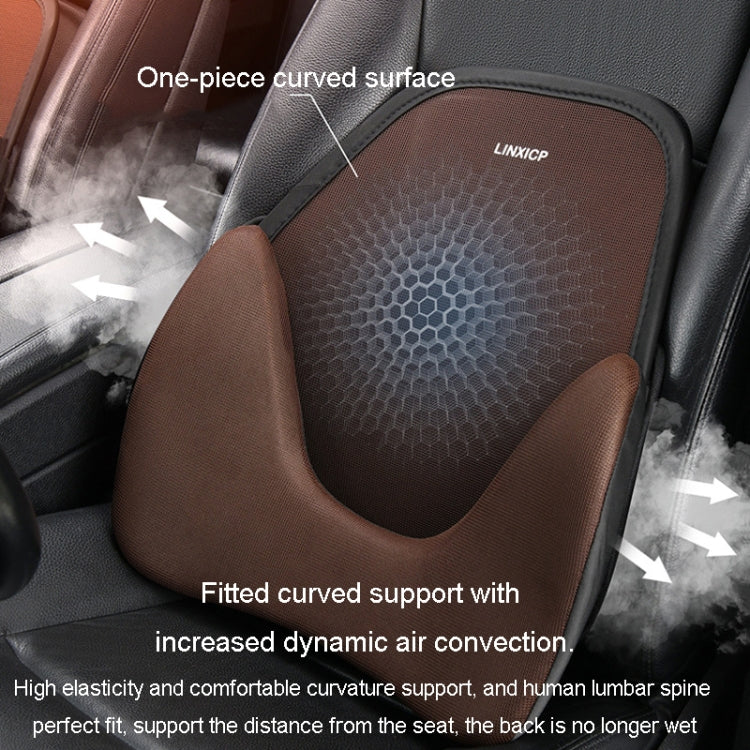 LINXICP 3 In 1 Car Seat Lumbar Cushion Summer Special Memory Foam Breathable Car Back Pad(Black) - Seat Accessories by LINXICP | Online Shopping South Africa | PMC TechLife | Buy Now Pay Later Mobicred