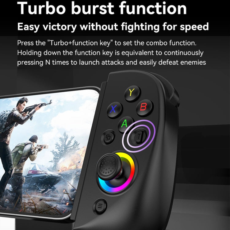 D8 Mobile Phone Stretch Band Light Gamepad Dual Hall Wireless Bluetooth Somatic Vibration Grip for PC / Android / IOS / Tablet / PS3 / PS4 / Switch, Color: Black - Gamepads by PMC TechLife | Online Shopping South Africa | PMC TechLife | Buy Now Pay Later Mobicred