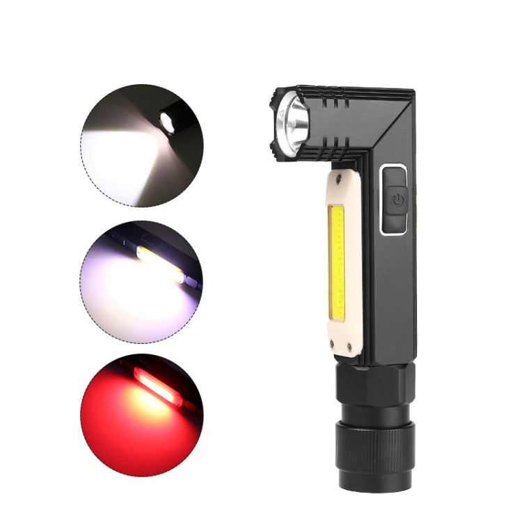 XPG+COB Red White Light USB Rechargeable Folding Strong Light Flashlight, Style: 3189A Large - LED Flashlight by PMc TechLife | Online Shopping South Africa | PMc TechLife | Buy Now Pay Later Mobicred