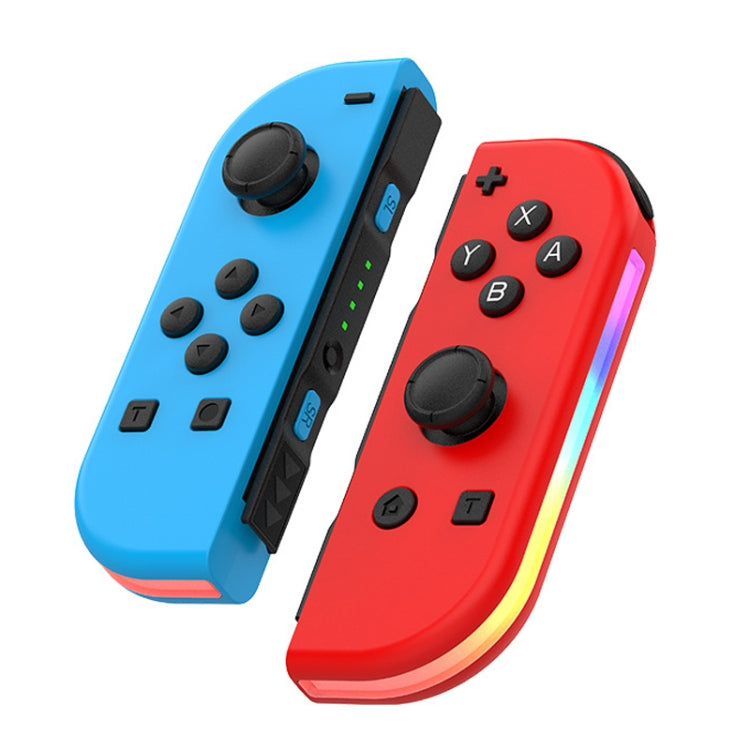 JOY-02 Gaming Left And Right Handle With RGB Lights Body Feel Bluetooth Gamepad For Switch / Switch OLED / Switch Pro / Switch Lite / Switch Joycon(Blue Red) - free shipping - PMC Jewellery - Order now!