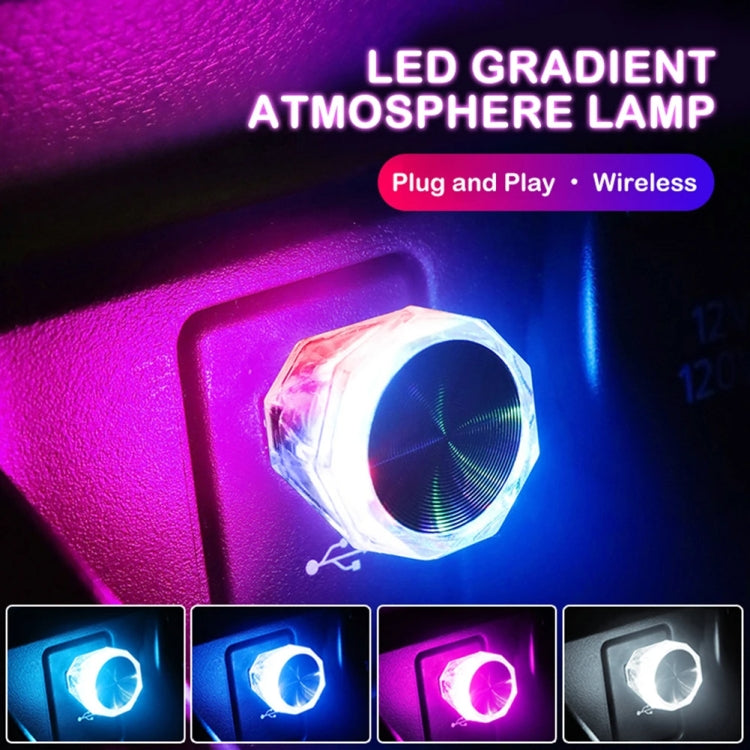 Car Diamond Model USB Ambient Light Charge-Free Plug And Play LED Decorative Lights(Colorful) - Atmosphere lights by PMC TechLife | Online Shopping South Africa | PMC TechLife | Buy Now Pay Later Mobicred
