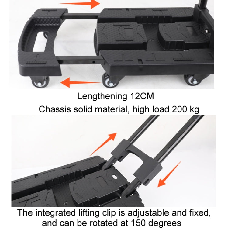 Folding Hand Trolley Portable Luggage Handling Turtle Cart(Orange) - Hand Carts by PMc TechLife | Online Shopping South Africa | PMc TechLife | Buy Now Pay Later Mobicred