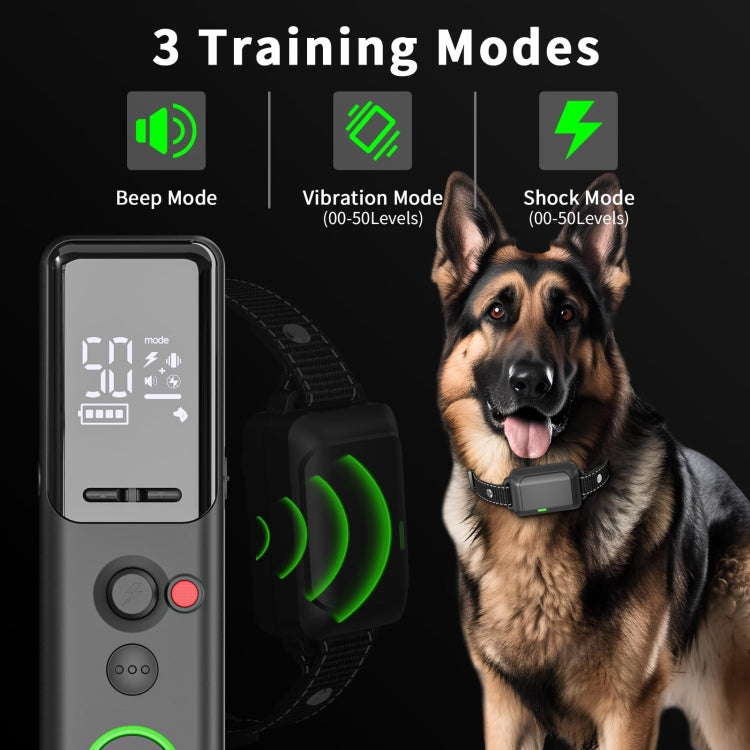 Color Screen Remote Control Pet Electric Shock Circular Dog Trainer(Black) - Training Aids by PMC TechLife | Online Shopping South Africa | PMC TechLife | Buy Now Pay Later Mobicred