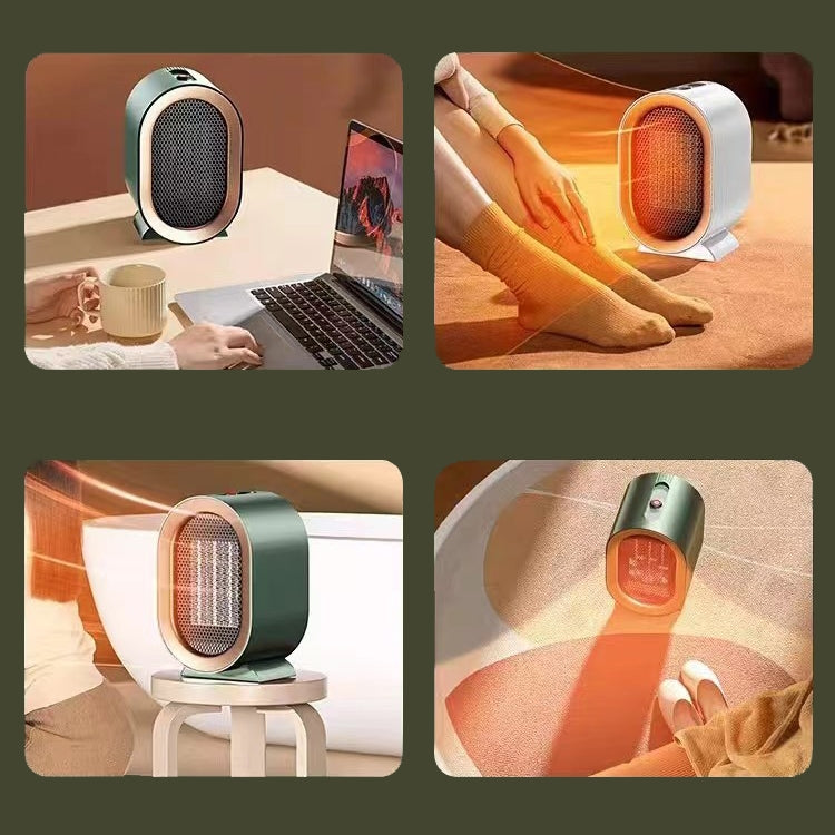 Small Desktop Electric Heater Home PTC Instant Energy-saving Heater, Spec: UK Plug(Green) - Electric Heaters by PMC TechLife | Online Shopping South Africa | PMC TechLife | Buy Now Pay Later Mobicred