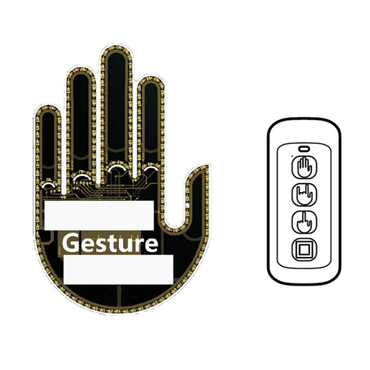 Vehicle-Mounted Multifunctional Warning Anti-Rear Collision Gesture Light(Womens Black) - Warning Lights by PMC TechLife | Online Shopping South Africa | PMC TechLife | Buy Now Pay Later Mobicred