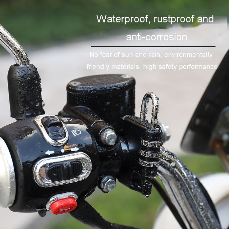 Motorcycle Helmet Anti-Theft Lock Fixed Helmet Combination Padlock, Color: Black - Theft Protection by PMC TechLife | Online Shopping South Africa | PMC TechLife | Buy Now Pay Later Mobicred