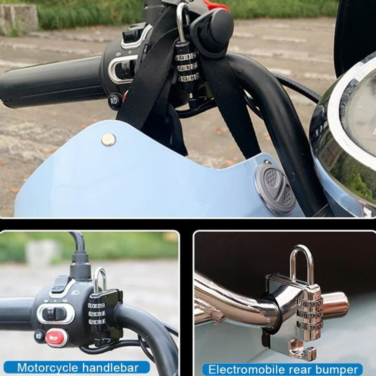 Motorcycle Helmet Anti-Theft Lock Fixed Helmet Combination Padlock, Color: Black - Theft Protection by PMC TechLife | Online Shopping South Africa | PMC TechLife | Buy Now Pay Later Mobicred