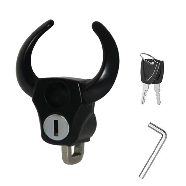Bullhead Helmet Lock Hooks Front Universal No-Punch Motorcycle Bike Storage Hook(Black) - Theft Protection by PMC TechLife | Online Shopping South Africa | PMC TechLife | Buy Now Pay Later Mobicred
