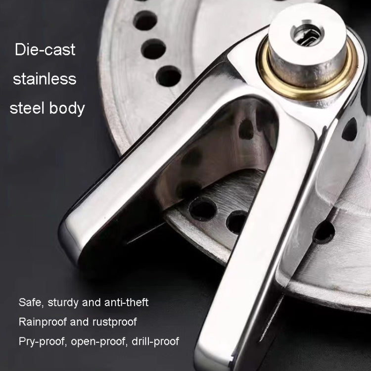 Electrical Vehicle Triangle Disc Brake Lock Universal Alloy Steel Anti-Theft Lock Scooter Padlock(Silver) - Theft Protection by PMC TechLife | Online Shopping South Africa | PMC TechLife | Buy Now Pay Later Mobicred