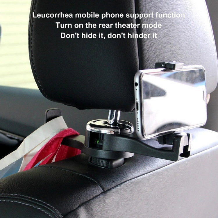 Car Back Seat Double Hook Phone Holder, Color: Black - free shipping - PMC TechLife - Order now!