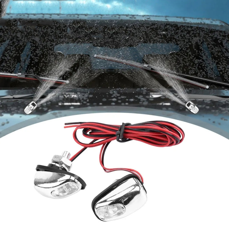 Car Wiper Sprayer Spray Decorative Lamp LED Hood Spray Lights(White) - free shipping - PMC TechLife - Order now!