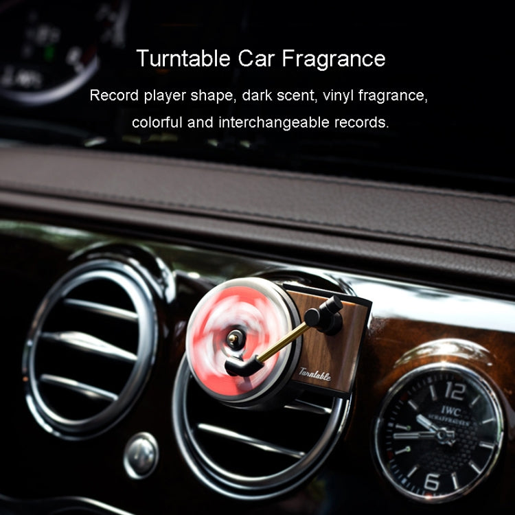 Gramophone+3pcs Refill Aroma Car Aroma Diffuser Air Vent Rotating Retro Gramophone Fragrance Diffuser Ornament - Air Freshener by PMC TechLife | Online Shopping South Africa | PMC TechLife | Buy Now Pay Later Mobicred