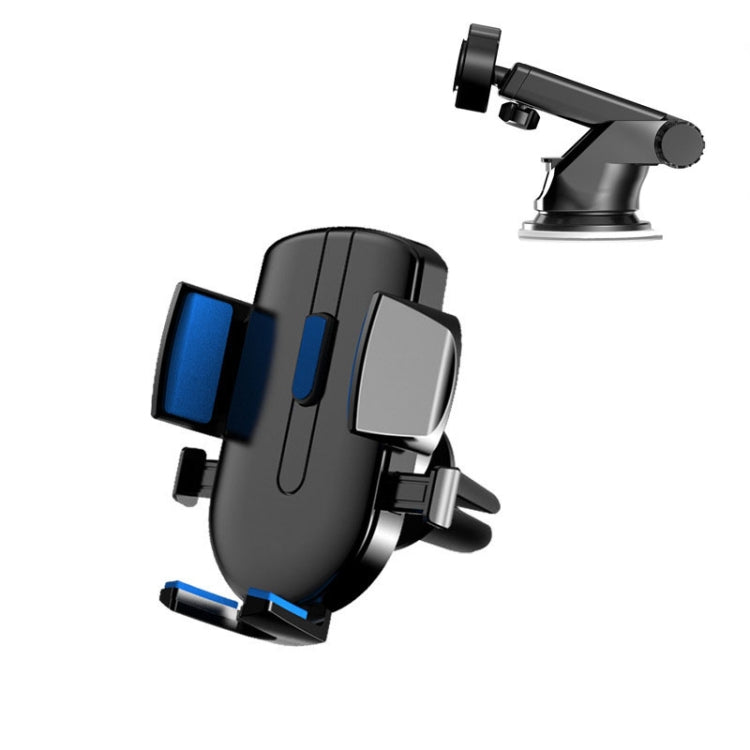 2 In 1 Car Cell Phone Telescopic Holder Universal Automobile Navigation Bracket(Blue) - Car Holders by PMC TechLife | Online Shopping South Africa | PMC TechLife | Buy Now Pay Later Mobicred