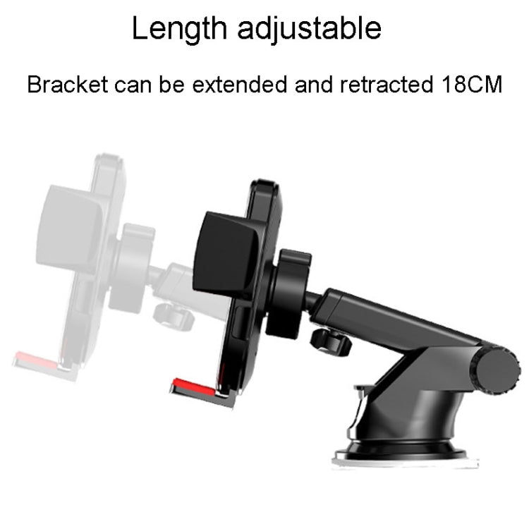 2 In 1 Car Cell Phone Telescopic Holder Universal Automobile Navigation Bracket(Black) - Car Holders by PMC TechLife | Online Shopping South Africa | PMC TechLife | Buy Now Pay Later Mobicred