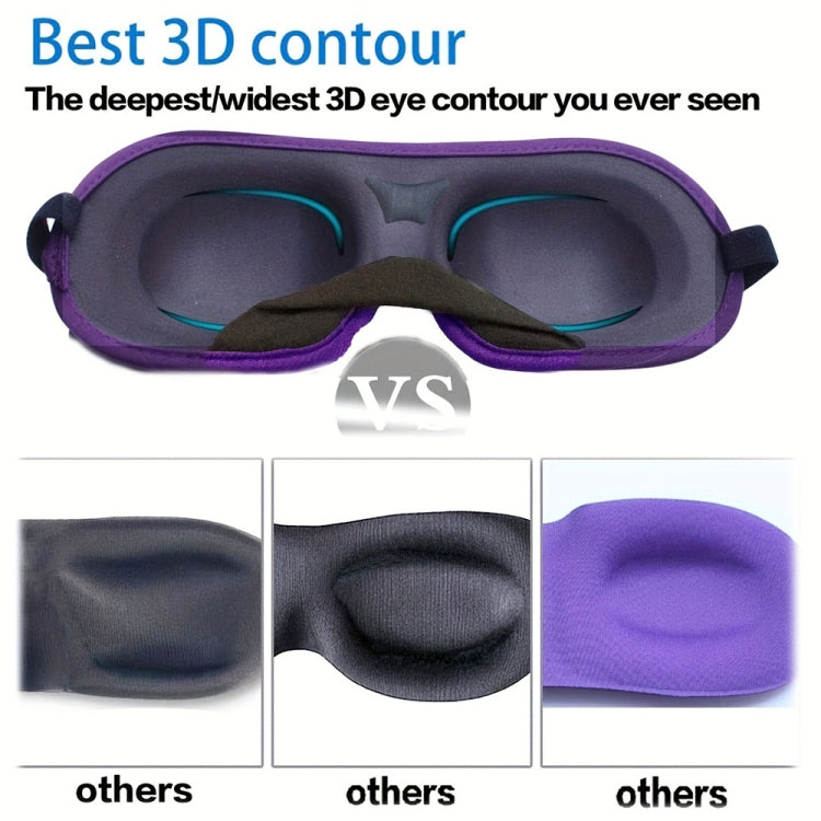 3D Adjustable Silicone Anti-slip Sleep Eye Mask Three-dimensional Memory Foam Eye Protection Mask(Purple) - Eye Masks by PMC TechLife | Online Shopping South Africa | PMC TechLife