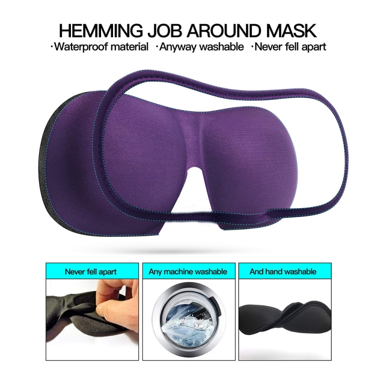3D Adjustable Silicone Anti-slip Sleep Eye Mask Three-dimensional Memory Foam Eye Protection Mask(Purple) - Eye Masks by PMC TechLife | Online Shopping South Africa | PMC TechLife