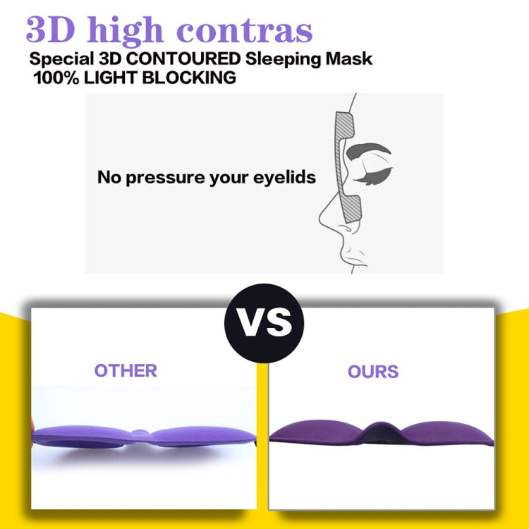 3D Adjustable Silicone Anti-slip Sleep Eye Mask Three-dimensional Memory Foam Eye Protection Mask(Purple) - Eye Masks by PMC TechLife | Online Shopping South Africa | PMC TechLife