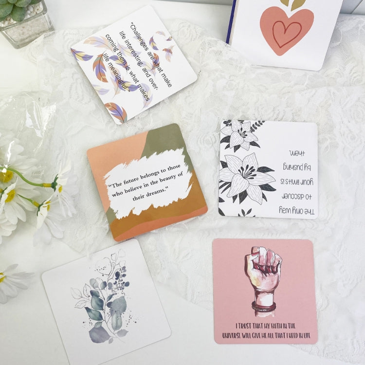 50 Sheets Women Inspirational Cards Affirming Positive English Encouragement Greeting Card Set(KP003) - Handbook Decorative Stickers by PMC TechLife | Online Shopping South Africa | PMC TechLife