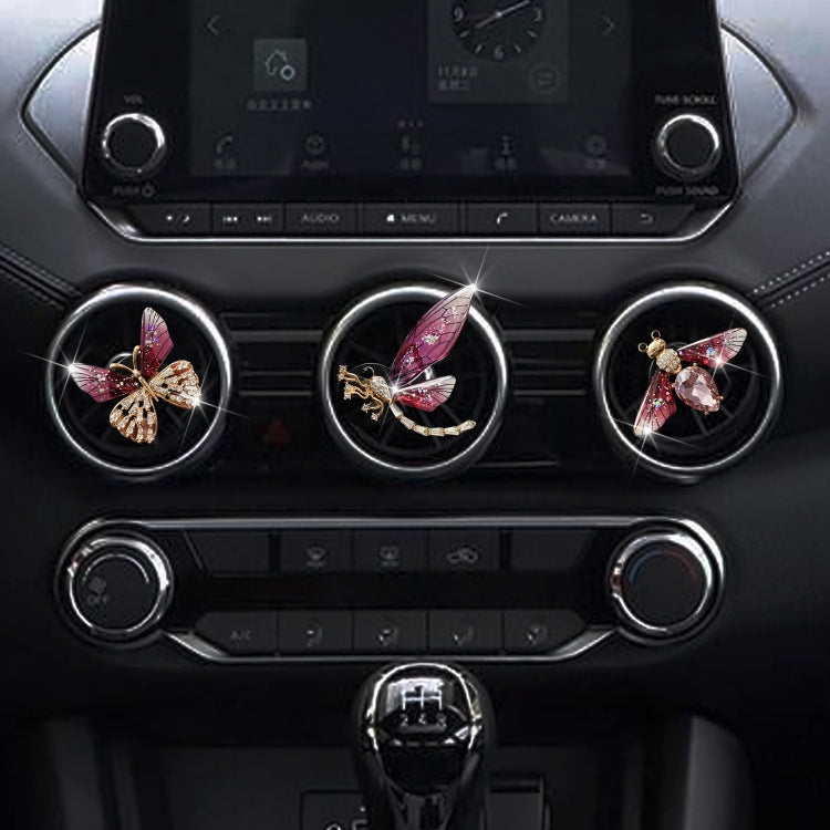 3pcs/set Metal Butterfly Dragonfly Bee Car Air Vent Aromatherapy Decorative Clip(Green) - Air Freshener by PMC TechLife | Online Shopping South Africa | PMC TechLife | Buy Now Pay Later Mobicred