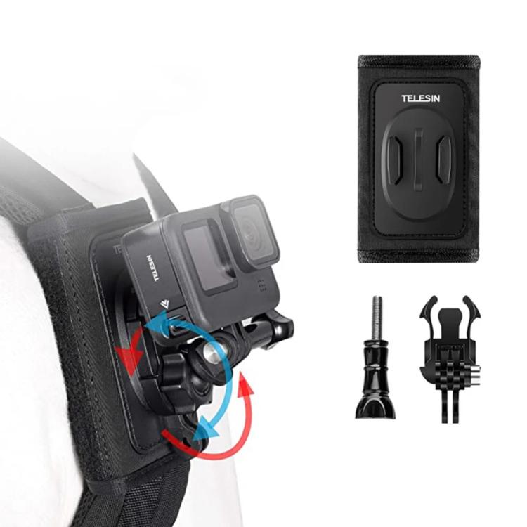 TELESIN Backpack Shoulder Strap Bracket Mount for GoPro Hero / Insta360 /  SJCAM / DJI Action Accessories, Spec: Set A - Backpack Clip by TELESIN | Online Shopping South Africa | PMC TechLife | Buy Now Pay Later Mobicred