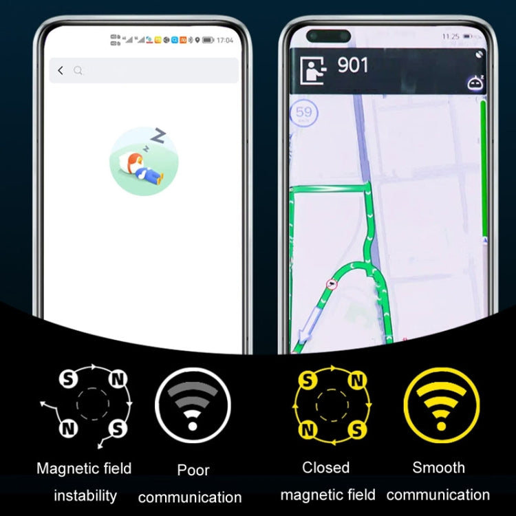 Magnetic Car Phone Holder Automobile Rotatable Multifunctional Folding Stands(Black) - Universal Car Holders by PMC Jewellery | Online Shopping South Africa | PMC Jewellery | Buy Now Pay Later Mobicred