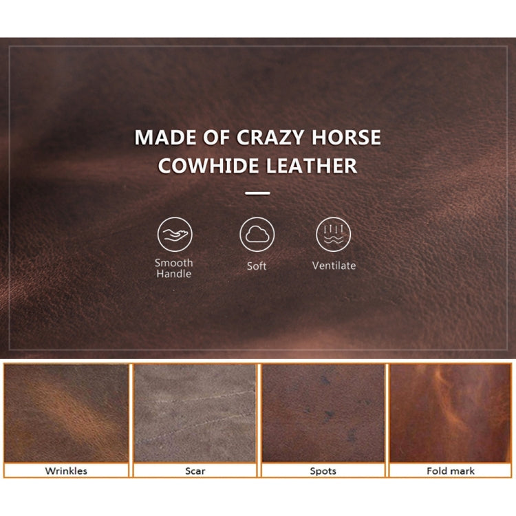 For Airtag CONTACTS FAMILY CF1139 First-layer Cowhide Tracker Protective Case Pet Locator Leather Case(Dark Brown) - Key Chain Series by CONTACTS FAMILY | Online Shopping South Africa | PMc TechLife | Buy Now Pay Later Mobicred